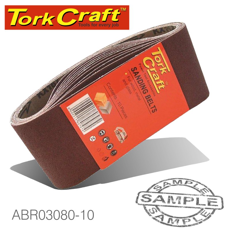 SANDING BELT 60 X 400MM 80GRIT 10/PACK (FOR TRITON PALM SANDER)