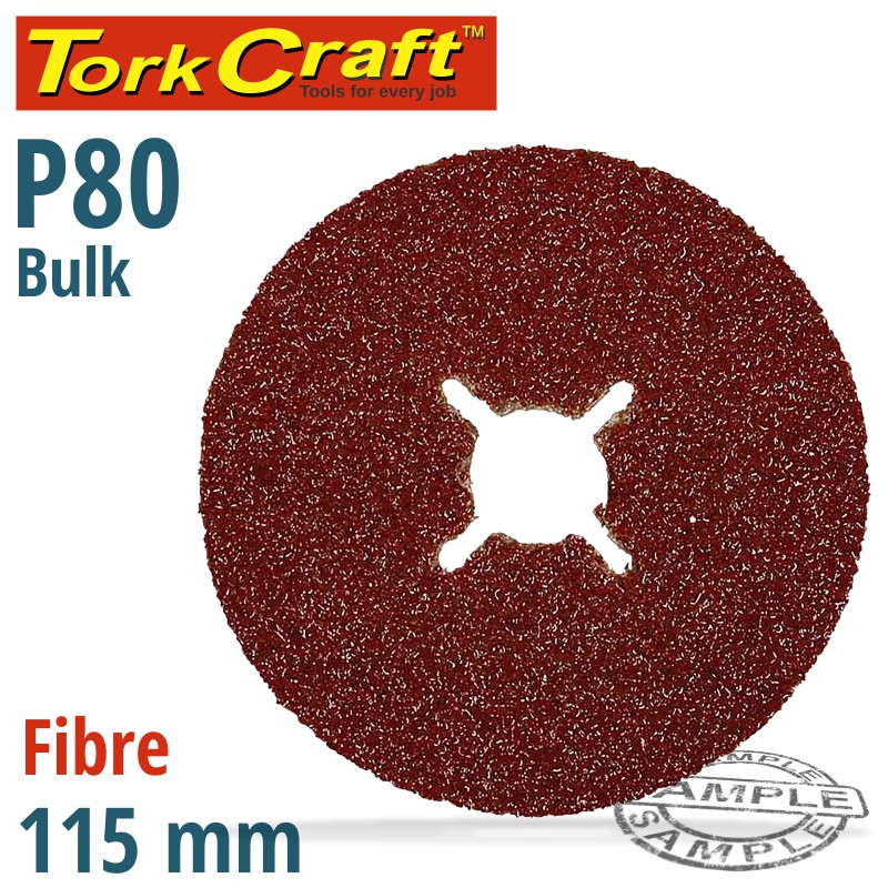 FIBRE DISC 115MM 80 GRIT BULK
