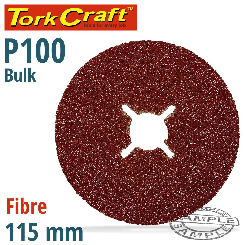 FIBRE DISC 115MM 100 GRIT BULK