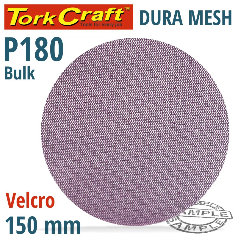 DURA MESH ABR DISC 150MM HOOK & LOOP 180GRIT BULK FOR SANDER POLISHER