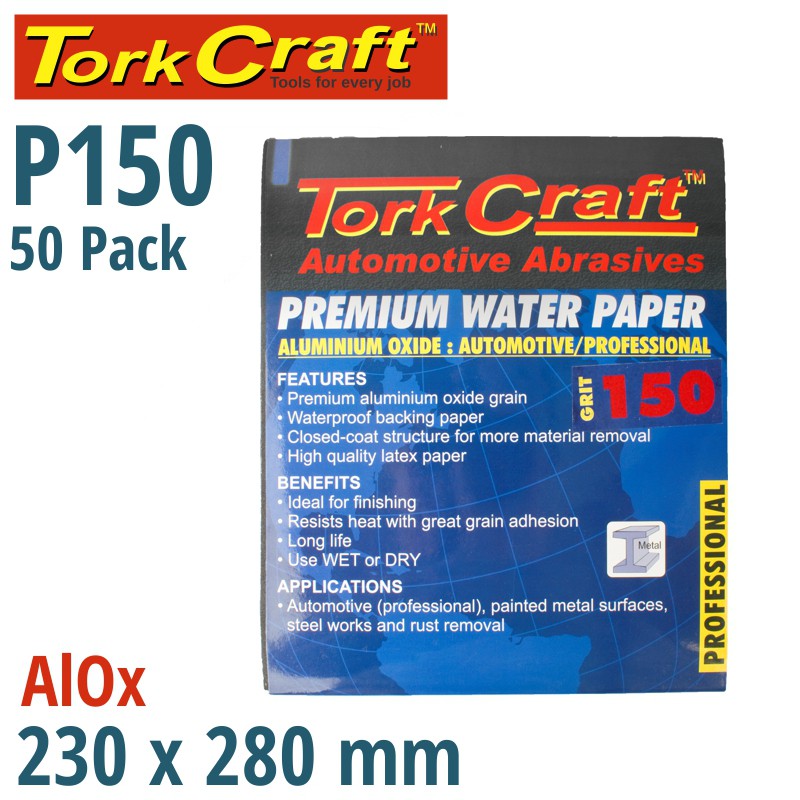 PREMIUM WATERPROOF PAPER  150 GRIT 230  X 280 (50 PIECE) AUTOMOTIVE