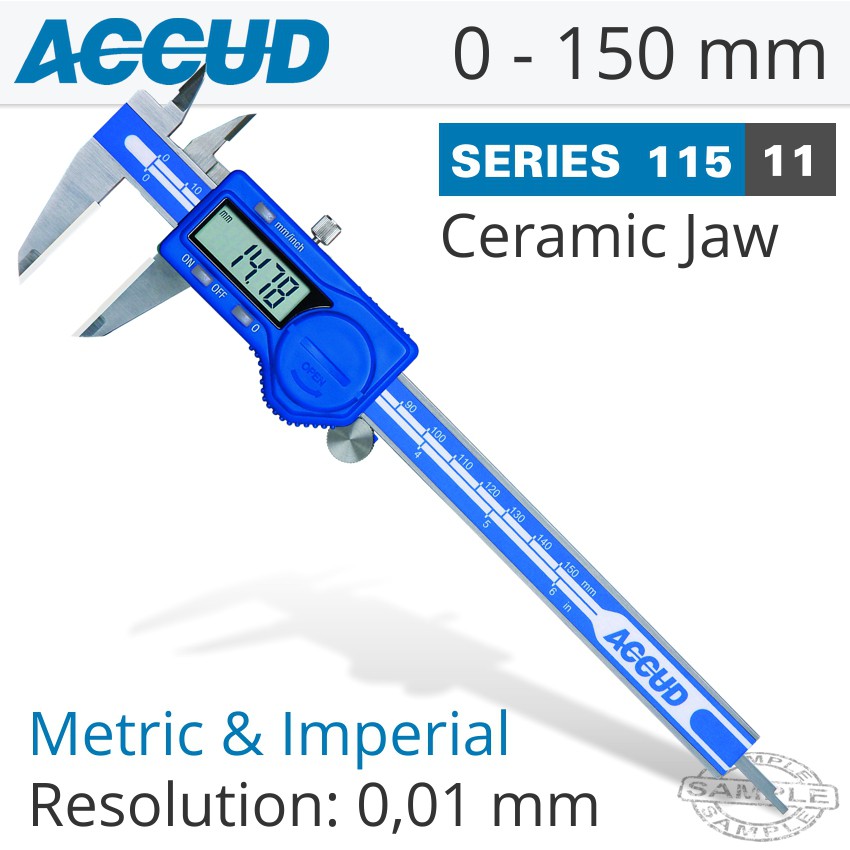 DIGITAL CALIPER WITH CERAMIC TIPPED JAWS 0-150MM/0-6'