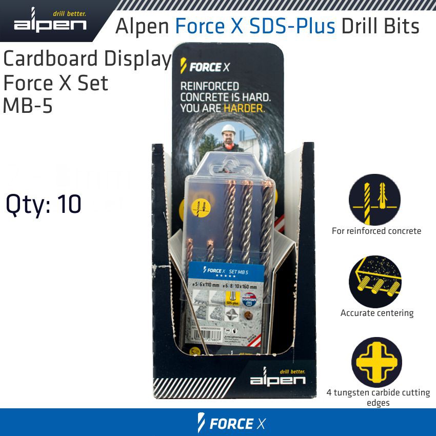 CARDBOARD DISPLAY FORCE X SET MB-5 X10