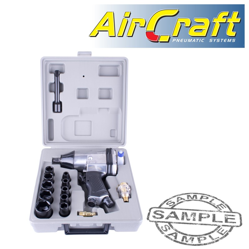 AIR IMPACT WRENCH 1/2' 17 PIECE KIT SINGLE HAMMER