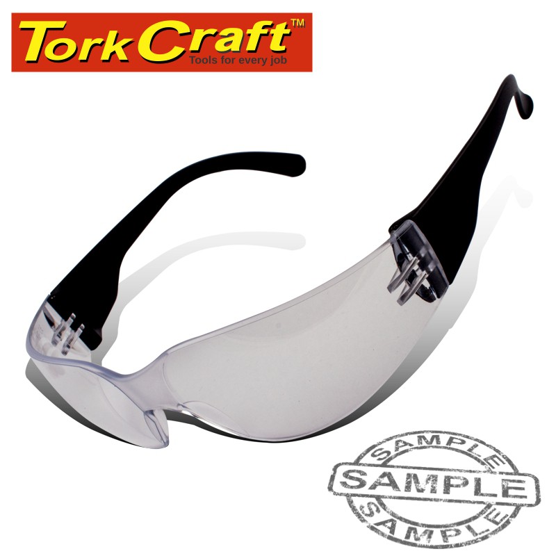 SAFETY EYEWEAR GLASSES CLEAR IN POLY BAG