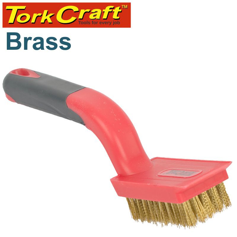SOFT GRIP WIDE BRASS STRIPPER BRUSH 5 X 11 ROW TCW