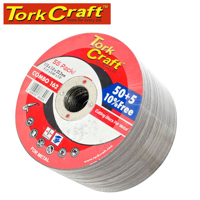 50 + 5 FREE CUTTING DISC METAL 115 x 1.0 x 22.2 MM