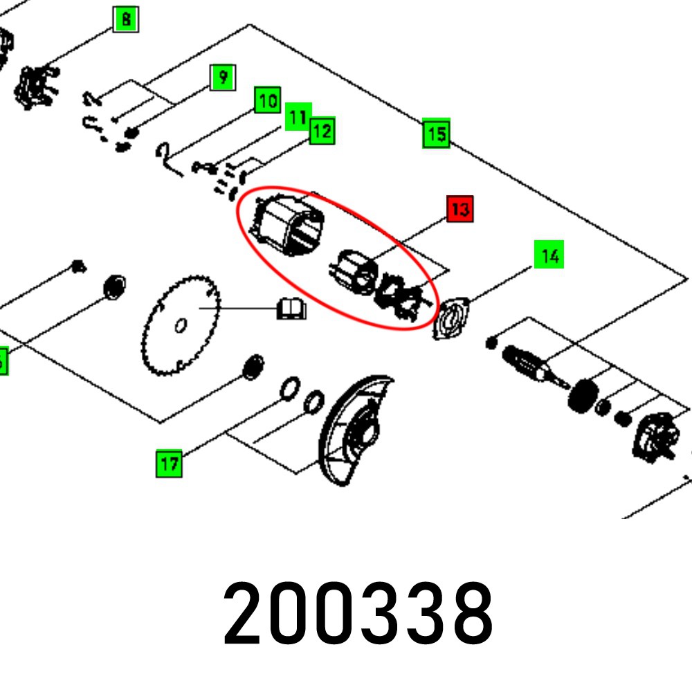FIELD ASSEMBLY KS 60 E 230V
