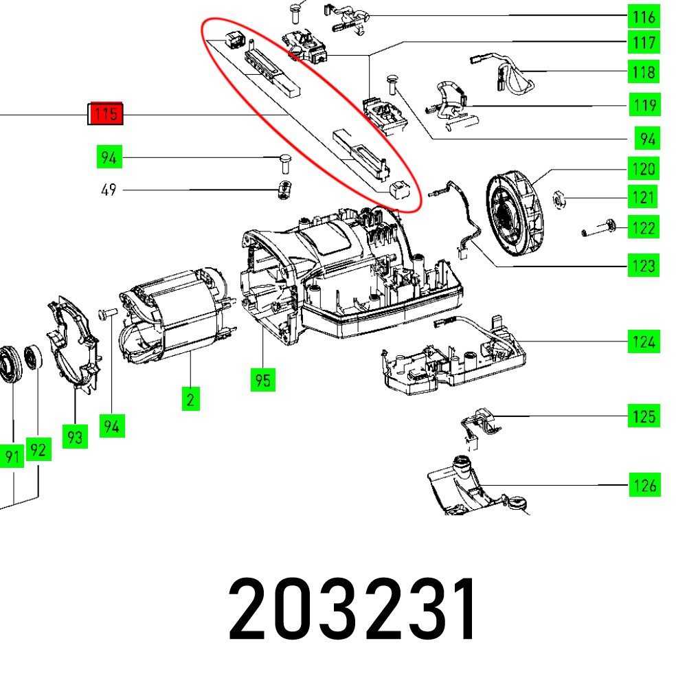 BRUSH HOLDER LHS225 EQ (2 PIECES  )