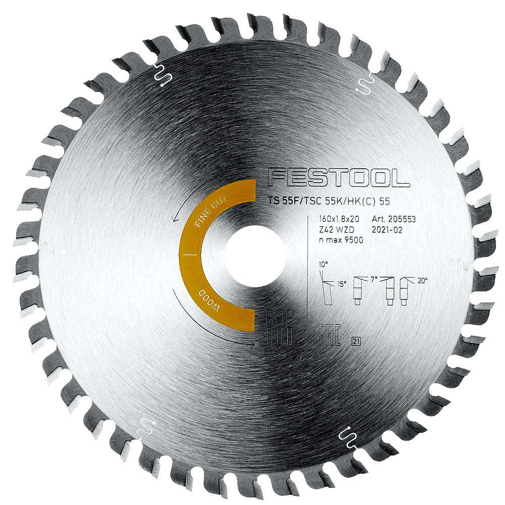 FESTOOL FINE TOOTH SAW BLADE 160X1.8X20 W42