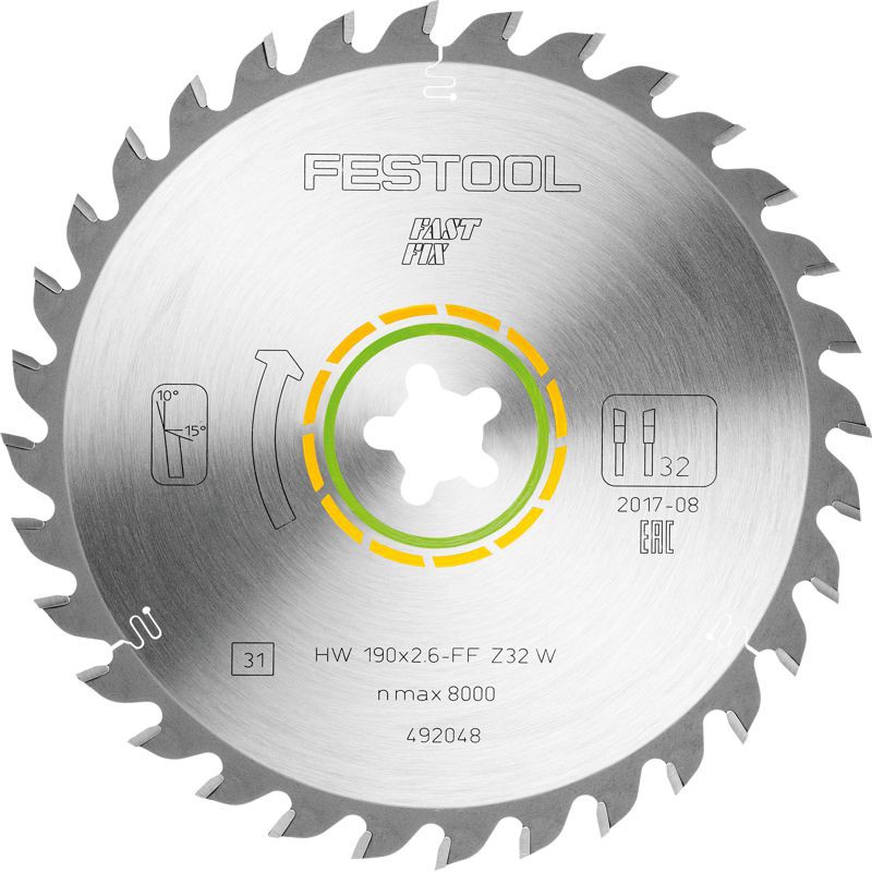 FESTOOL UNIVERSAL SAW BLADE 190X2,6 FF W32 492048