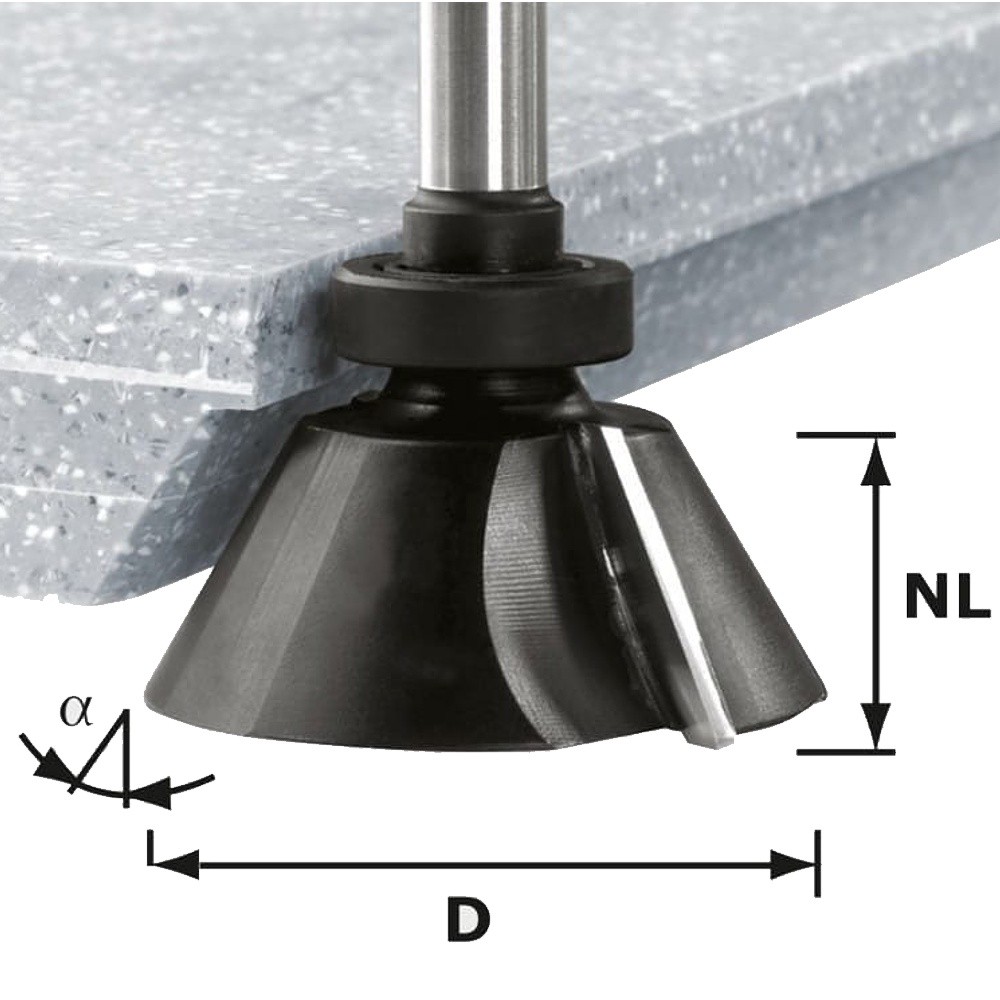 FESTOOL CHAMFER CUTTER HW SHANK 12 MM HW D66,5/30  SS S12 492667