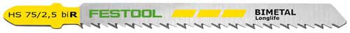 FESTOOL JIGSAW BLADE HS 75/2,5 BI R/5 493570