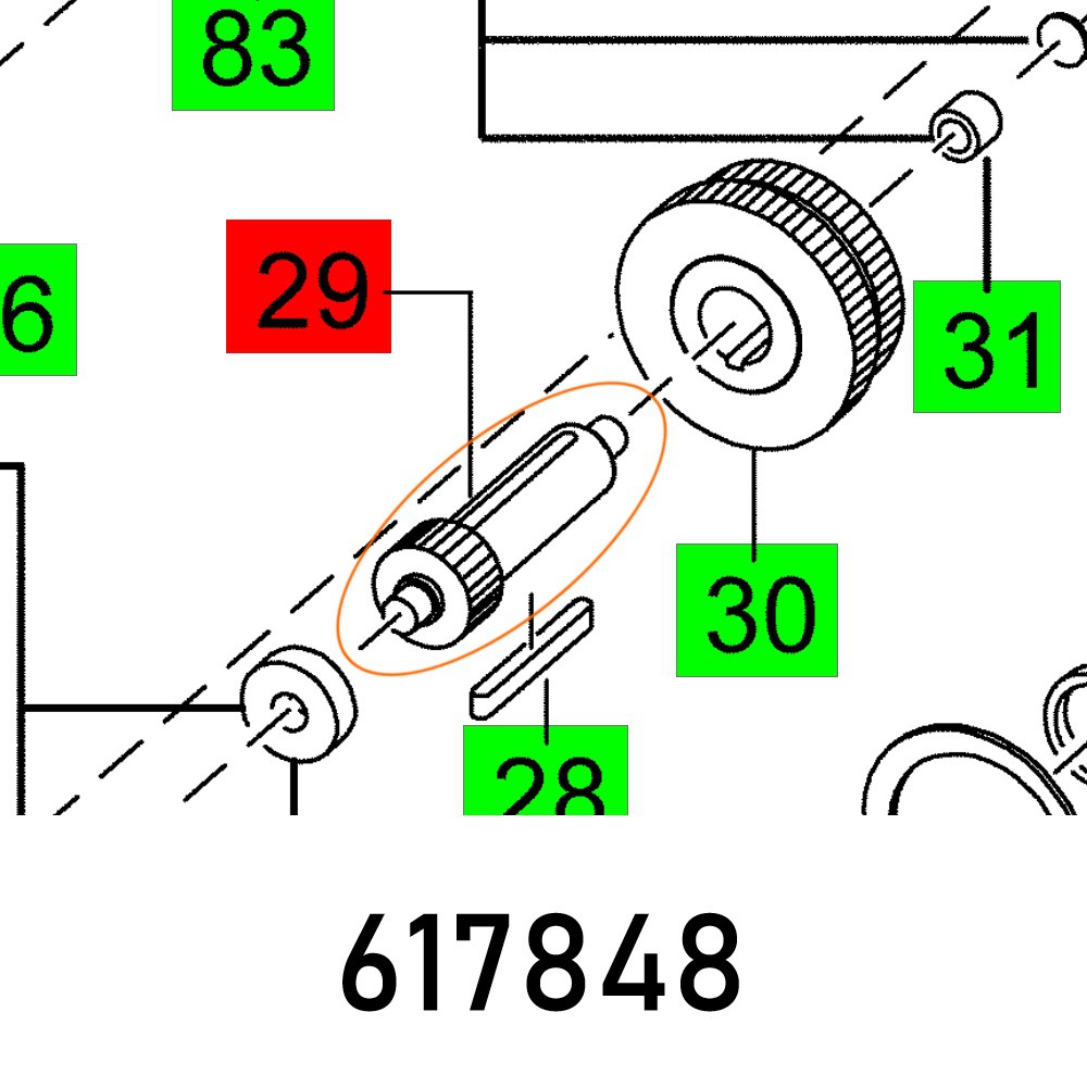 COUNTERSHAFT PI MXP 1602 E DUO