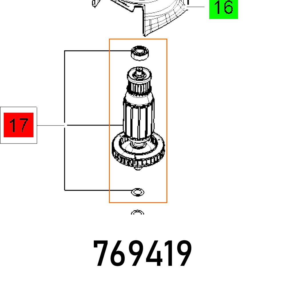 ARMATURE SET MX 1200 E EF ET-BG