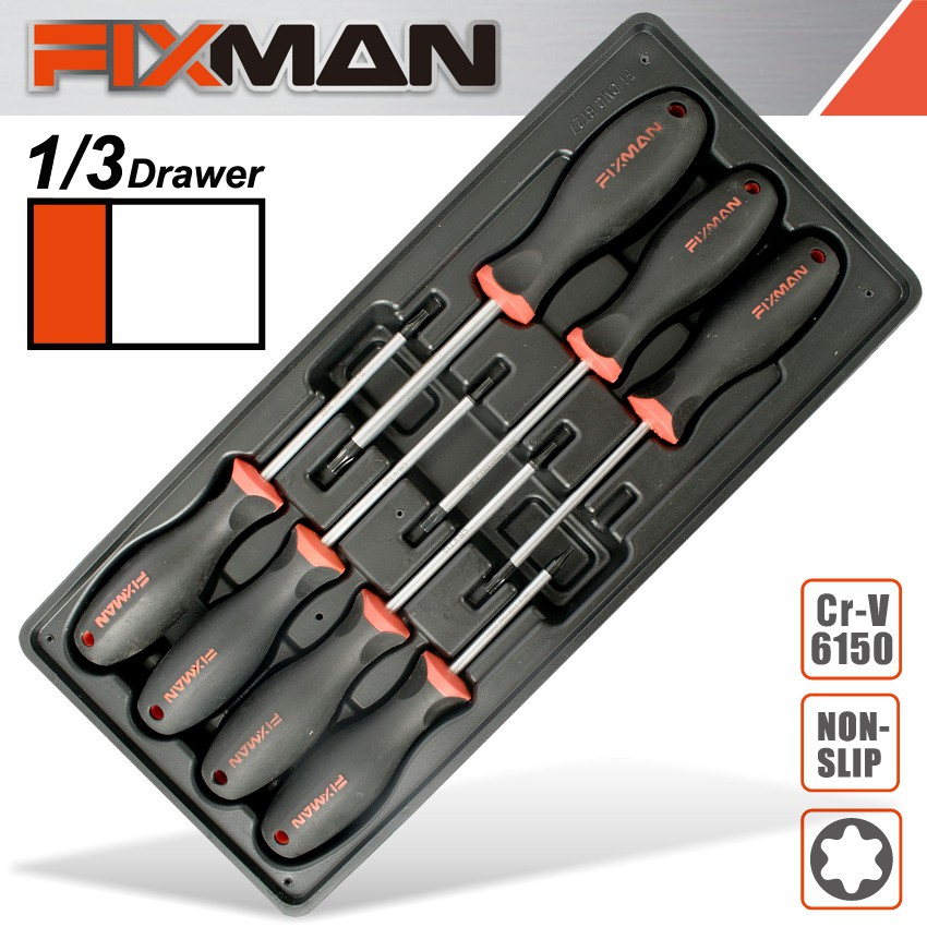 FIXMAN TRAY 7 PIECE TORX SCREWDRIVERS