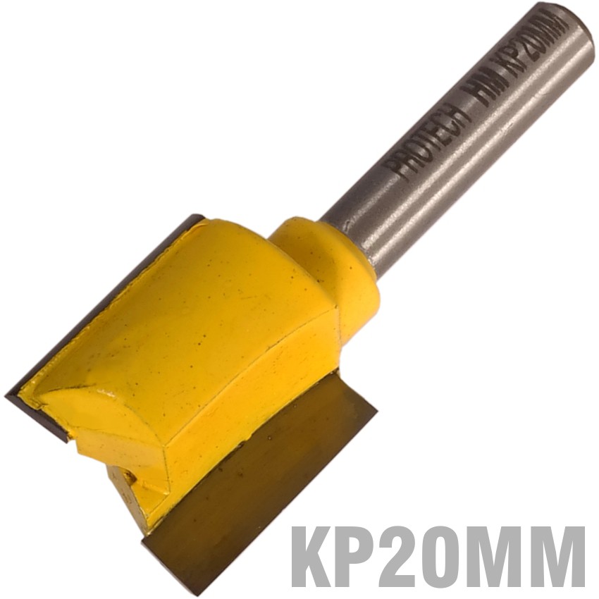 STRAIGHT BIT 20MM X 20MM CUT 2 FLUTE METRIC 1/4' SHANK