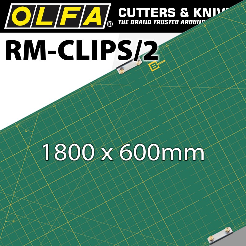 OLFA MAT SET 900 X 600MM x 2 INCL 2 JOINING CLIPS FOR ROTARY CUTTERS