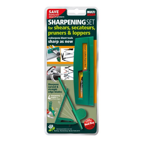 GARDEN TOOL SHARPENING KIT 2PC SHEAR & SCATEUR