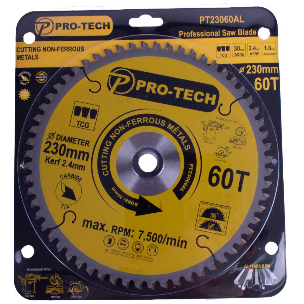 SAW BLADE TCT 230 X 2.4 X 30 X 60T ALUM. PROF.