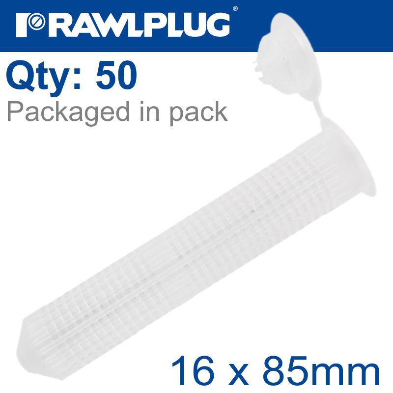 PLASTIC SLEEVE INSERT 16MMX85MM X50 PER PACK