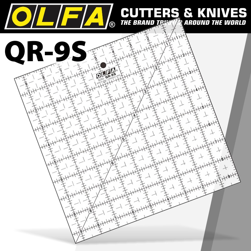 QUILT RULER 9' X 9' SQUARE WITH GRID