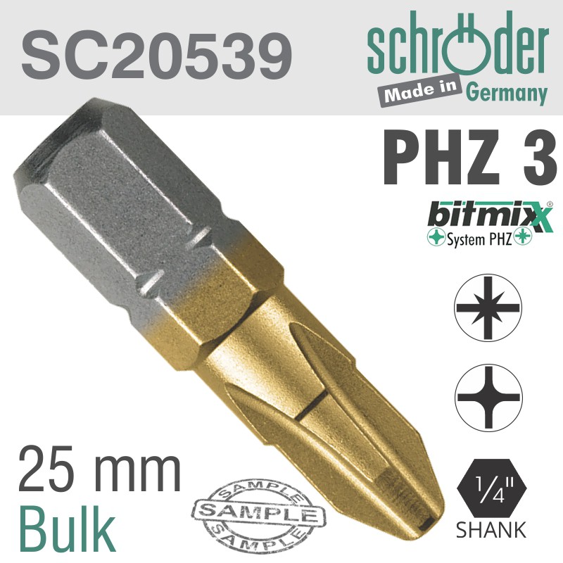 PHZ BIT NO3X25MM PZ/PH TIN