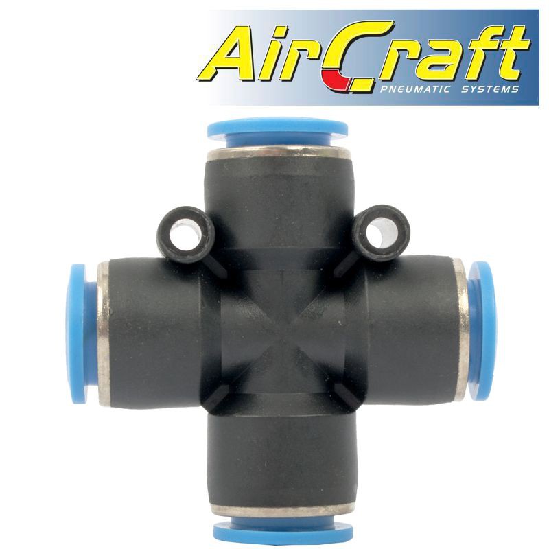 PU HOSE FITTING 4 WAY CONNECTOR 12MM