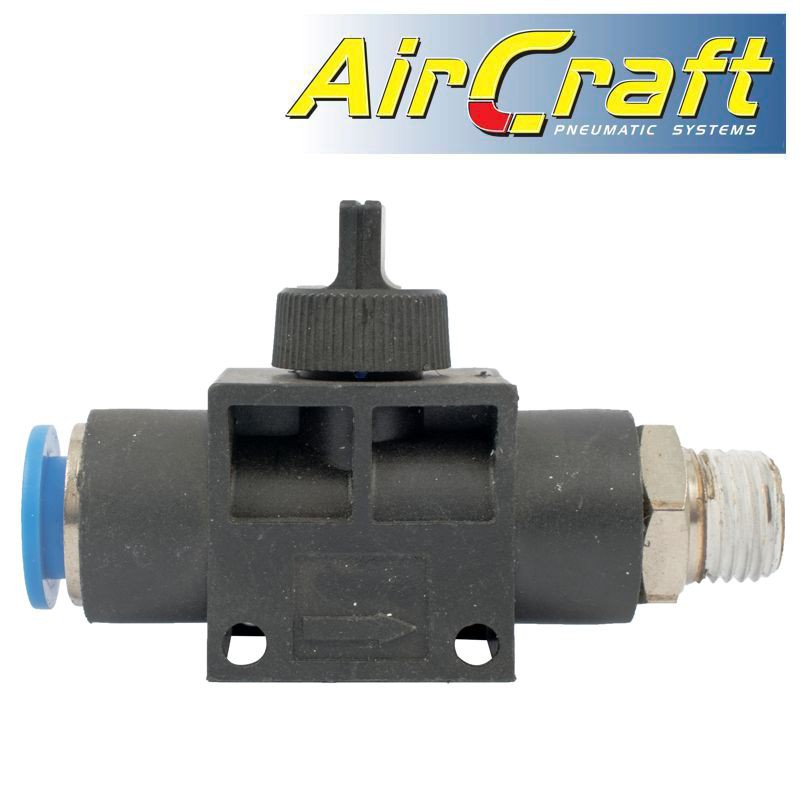 PU HOSE FITTING VALVE 10MM X 1/4'M