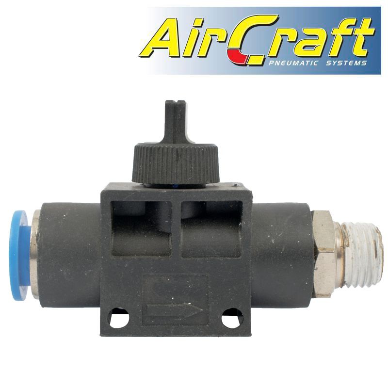 PU HOSE FITTING VALVE 12MM X 1/4'M