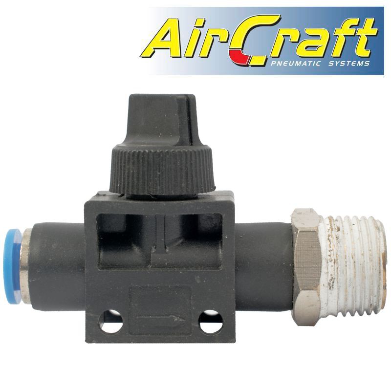 PU HOSE FITTING VALVE 6MM X 3/8'M