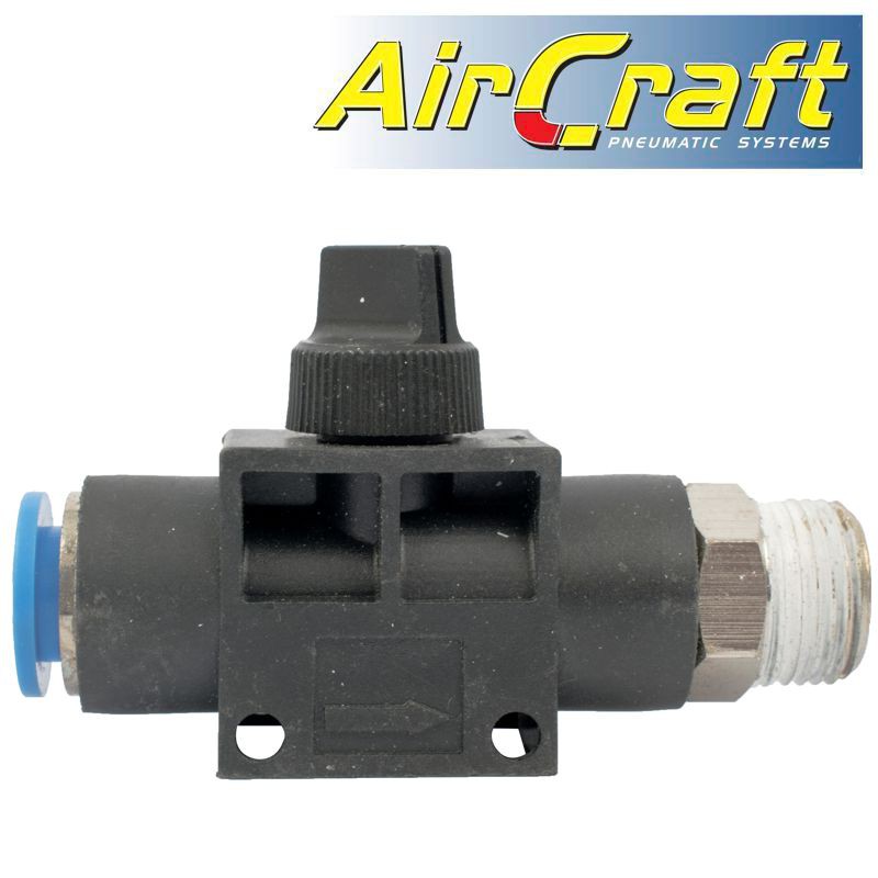 PU HOSE FITTING VALVE 10MM X 3/8'M