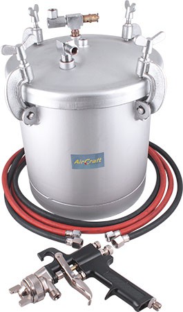 10L PAINT POT WITH 2M HOSE AND GUN NO CUP
