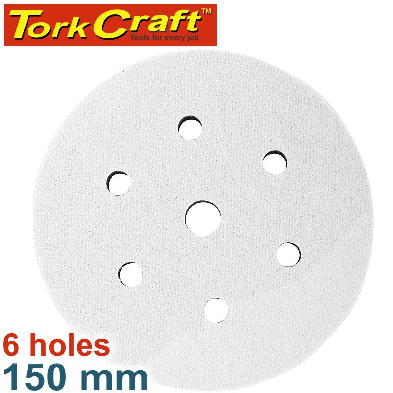 INTERFACE CUSHION PAD 150MM HOOK AND LOOP 6 HOLES