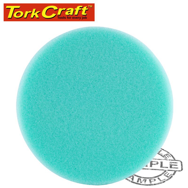 FOAM PAD HOOK AND LOOP GREEN SPONGE 150MM 6' LIGHT FINISHING