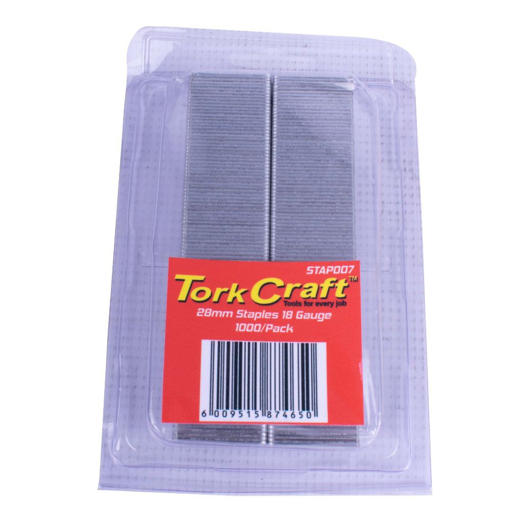 STAPLES 28MM 18 GAUGE 1000 PER PACK WORKS