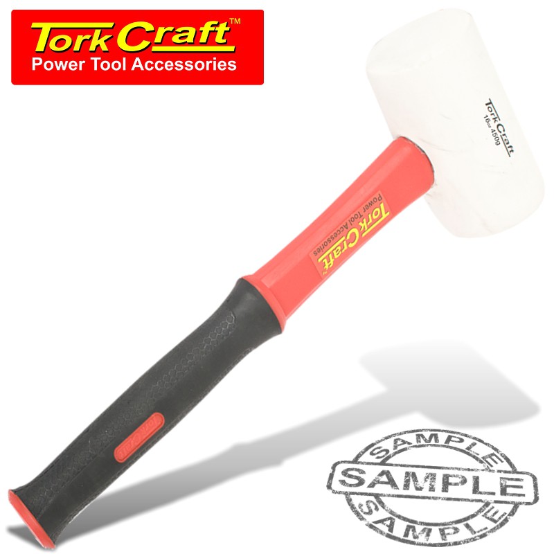 HAMMER RUBBER MALLET 450G (16OZ) FIBREGLASS HANDLE