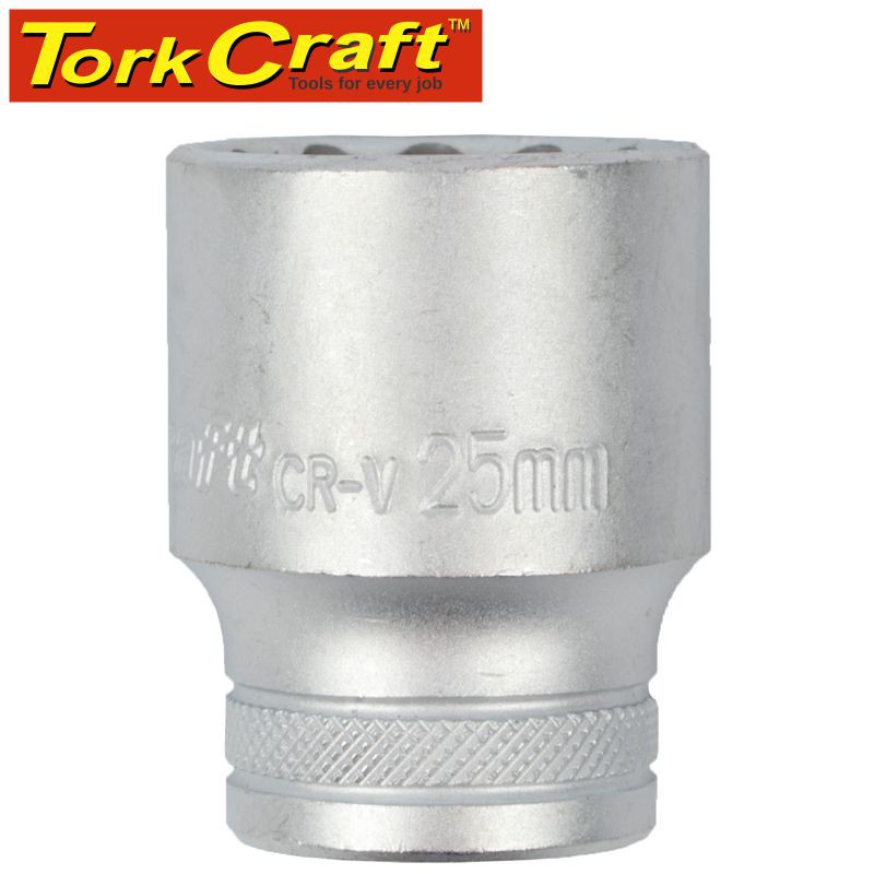 SOCKET 25MM X 33.8MM 1/2' DRIVE CRV 12 POINT