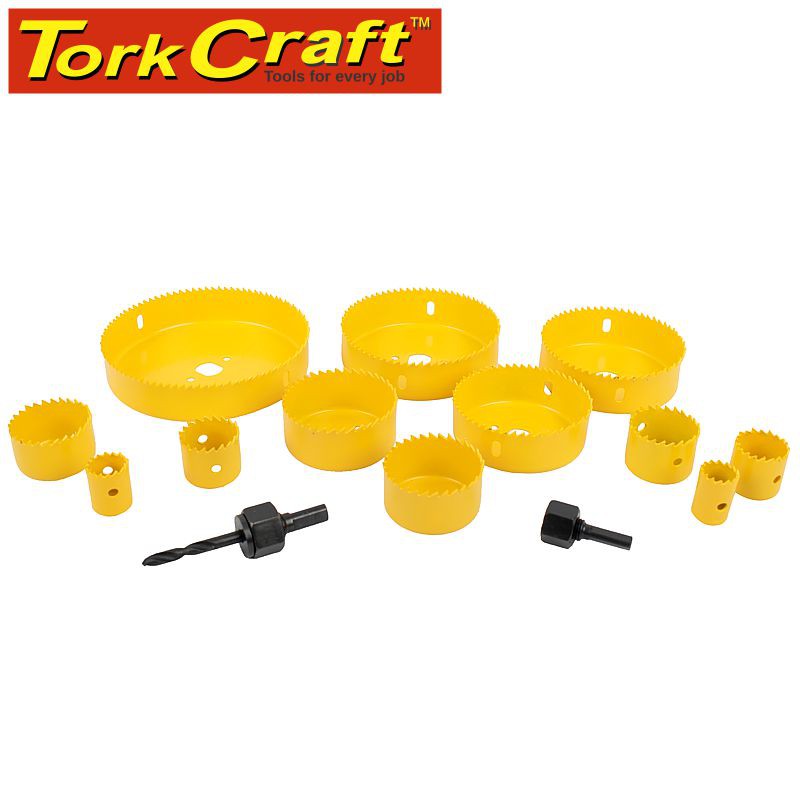 HOLE SAW SET CARBON STEEL 16PCE 19 - 127mm
