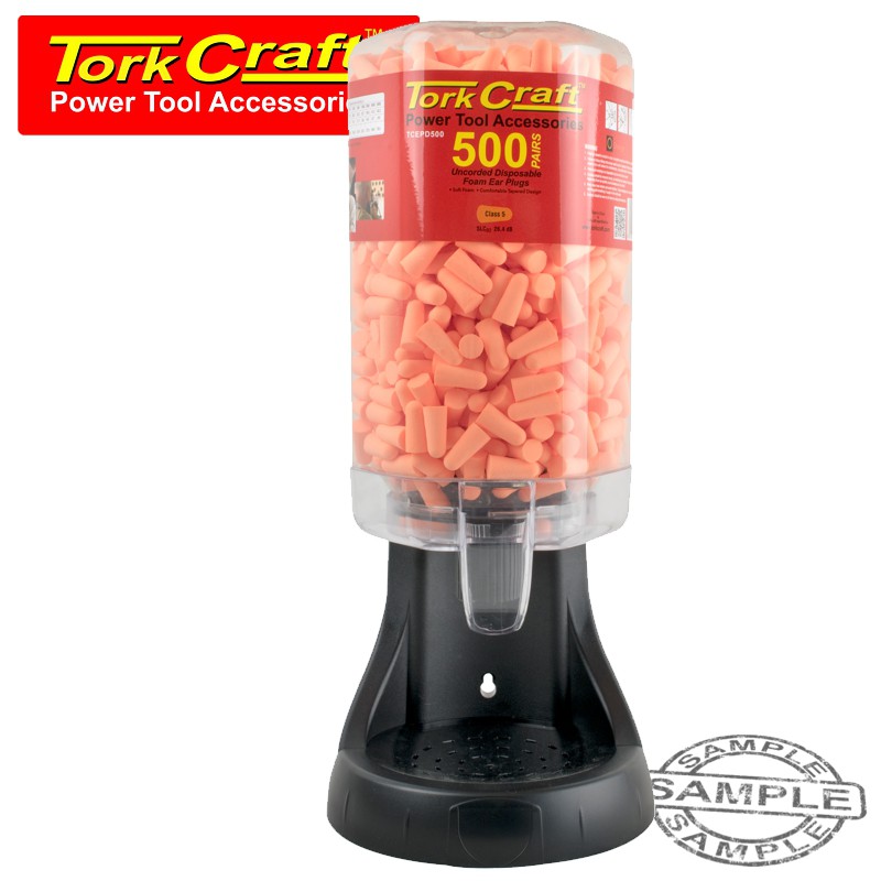 EAR PLUG DISPENSER C/W 500 PAIRS OF EAR PLUGS