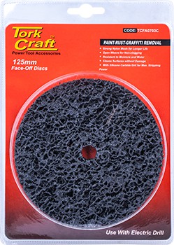 FACE OFF DISC 125MM CARDED FOR DRILL