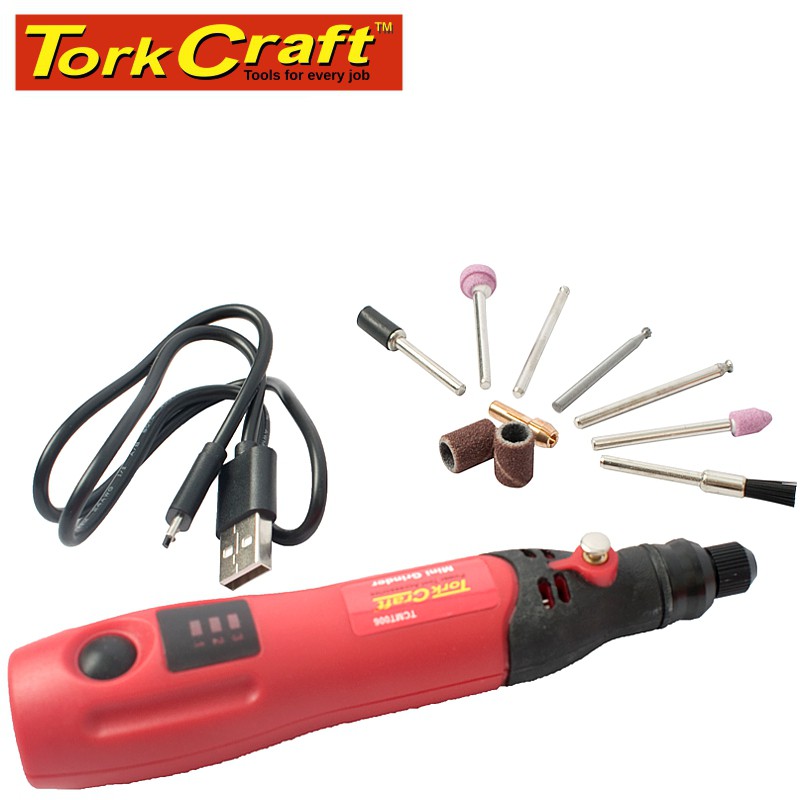 MINI GRINDER SET CORDLESS  3.7V LI-ION USB RECHARABLE C/W ACCESORIES