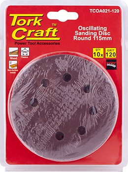 OSCILATING SANDPAPER A/O 115MM 10PC  ROUND 120GRIT