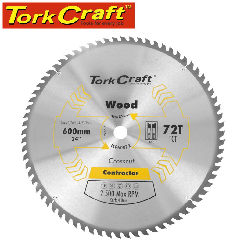 TCT SAW BLADE RIP & CROSS 600X72T 40/30/25.4/20/16
