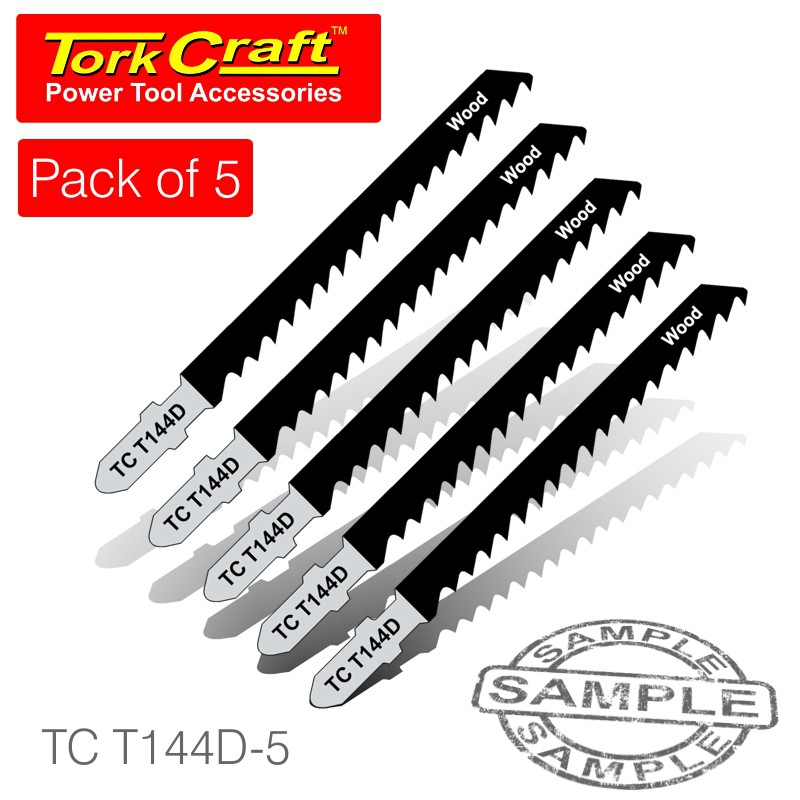 T-SHANK JIGSAW BLADE FAST CUT FOR WOOD 4MM 6TPI 5PC