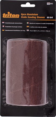 6PC SANDING SLEEVES 80GRIT FOR SPINDLE SANDER