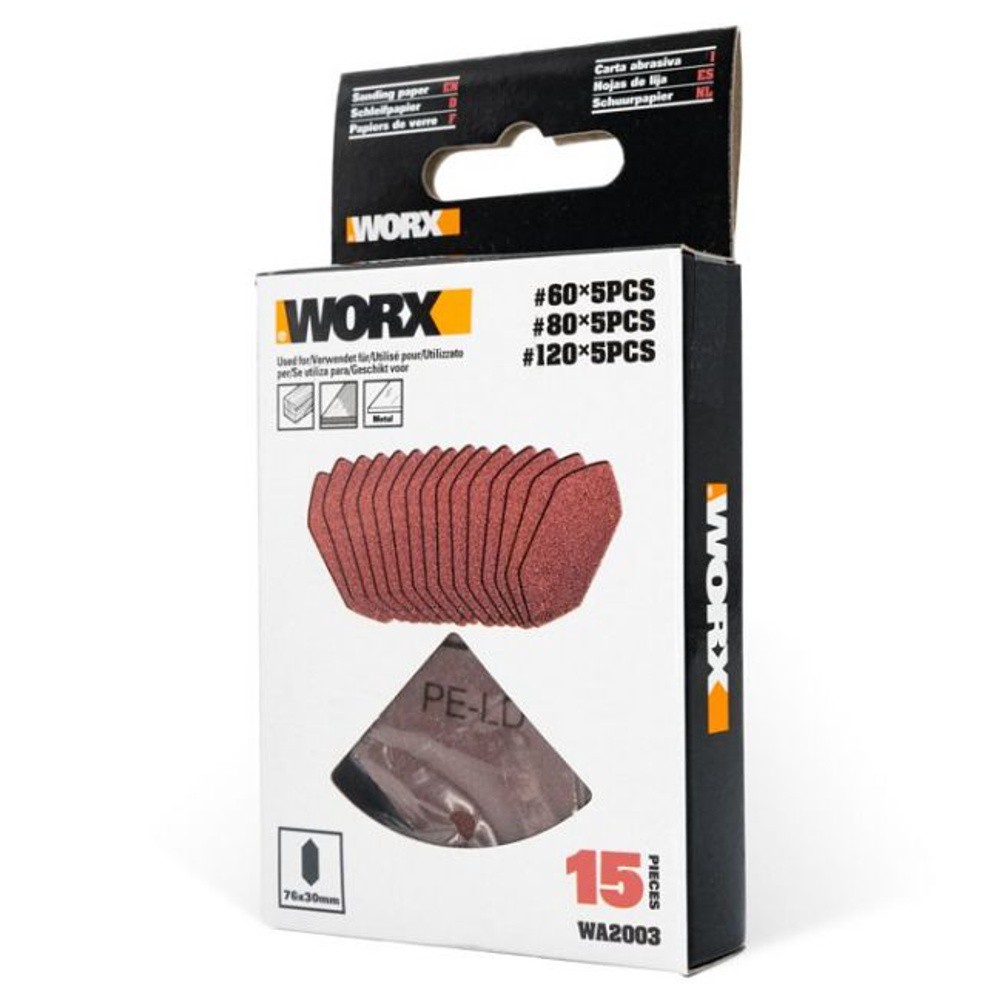 FINGER SANDER DISC KIT 15PC (WA822 / WX820)