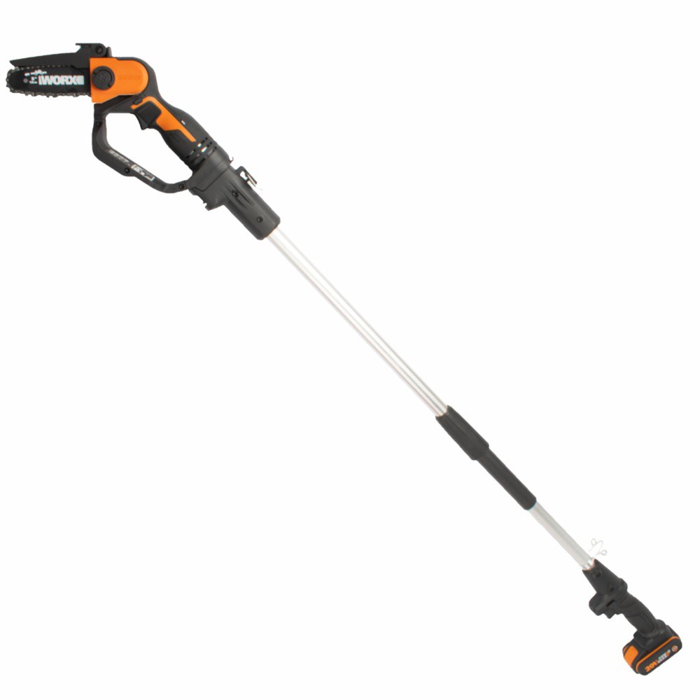 ONE HAND CHAIN SAW 20V 2.0AH BAT. STD. CHARG. EXT. POLE 12MM CAPACITY