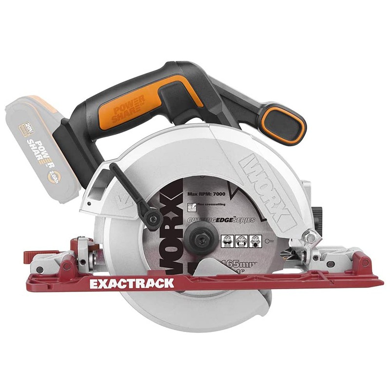 EASY TRACK CIRC. SAW 20V 165MM 3600RPM TOOL ONLY WORX