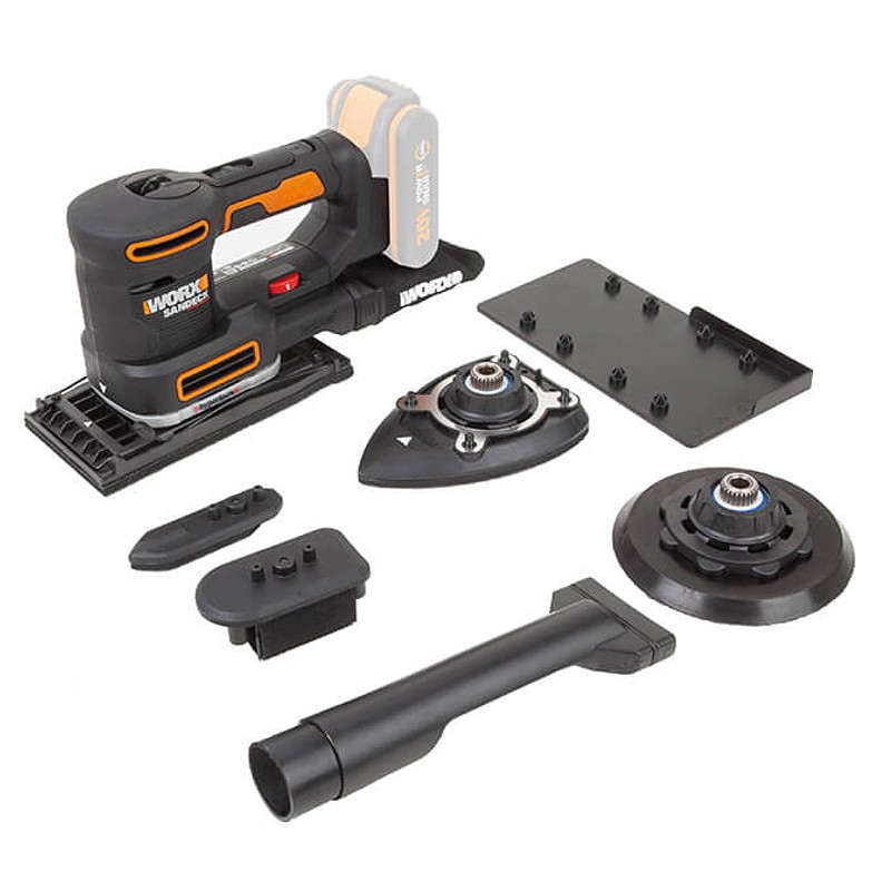 SANDECK 5-IN-1 MULTI SANDER 20V C/W 5 X INT BASES